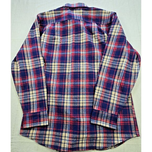 RidgeCut Tough Wear Red Blue Plaid Heavy Flannel Shirt Men’s Medium NWT - Picture 7 of 14